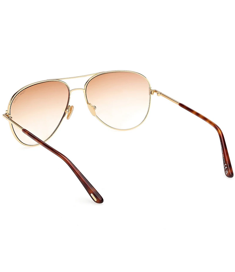 TOM FORD Unisex Clark 59mm Aviator Sunglasses