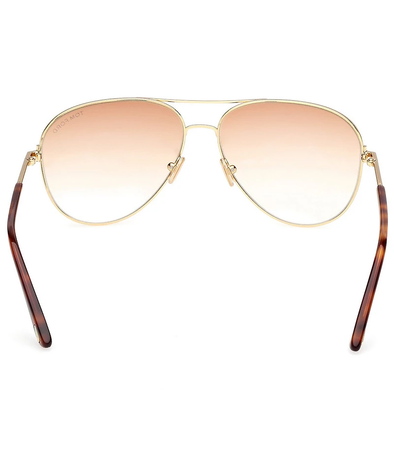 TOM FORD Unisex Clark 59mm Aviator Sunglasses