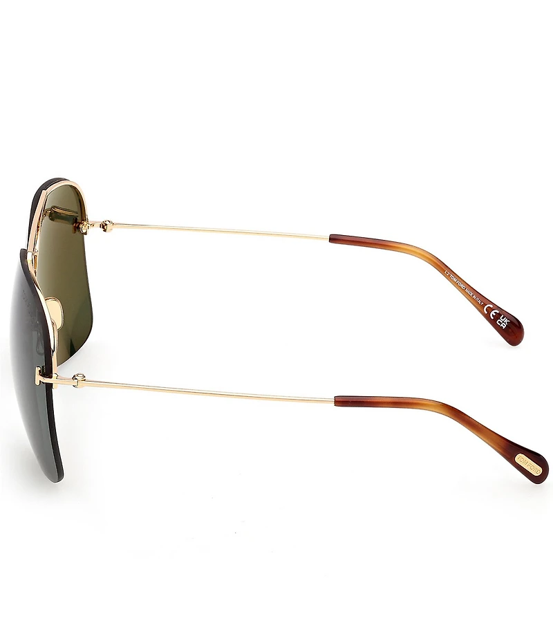 TOM FORD Unisex Mackenzie 64mm Navigator Sunglasses