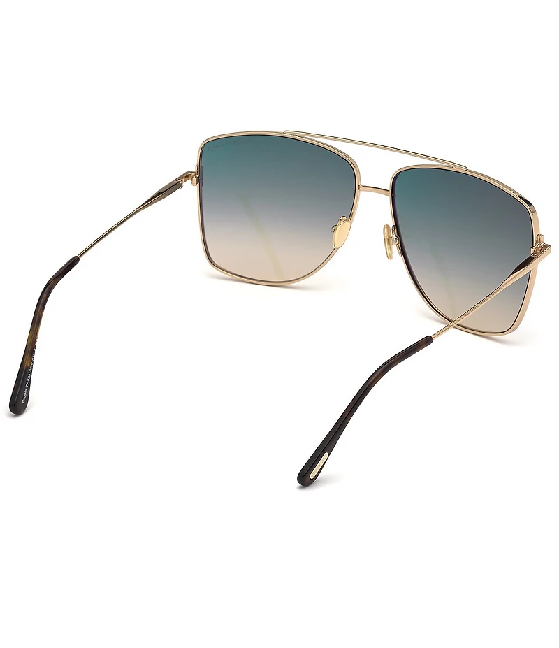 TOM FORD Unisex Reggie 61mm Aviator Sunglasses