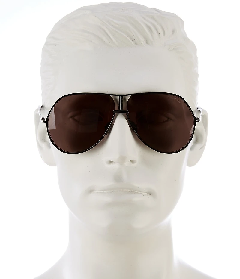 TOM FORD Unisex Rickie 63mm Aviator Sunglasses