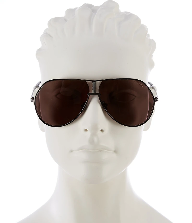TOM FORD Unisex Rickie 63mm Aviator Sunglasses
