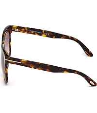 TOM FORD Women's Amarra 55mm Tortoise Frame Square Sunglasses