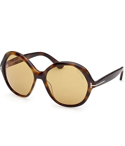 TOM FORD Women's Annabelle 60mm Havana Round Sunglasses