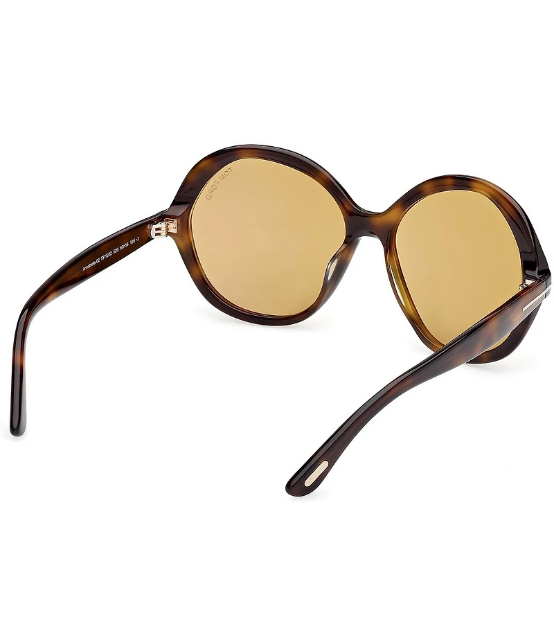 TOM FORD Women's Annabelle 60mm Havana Round Sunglasses