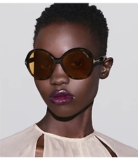 TOM FORD Women's Annabelle 60mm Havana Round Sunglasses