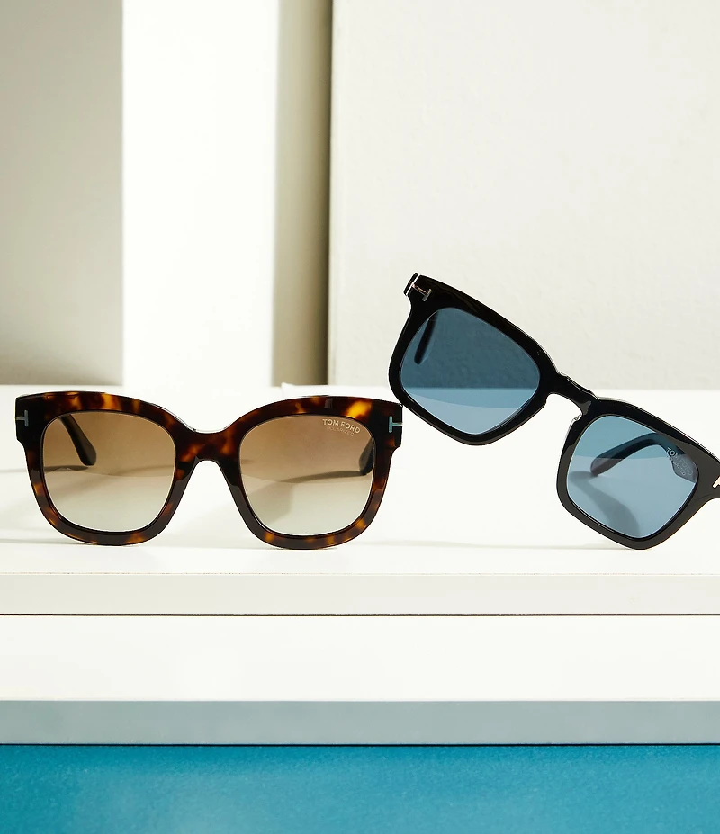 TOM FORD Women's Beatrix 52mm Tortoise Square Sunglasses