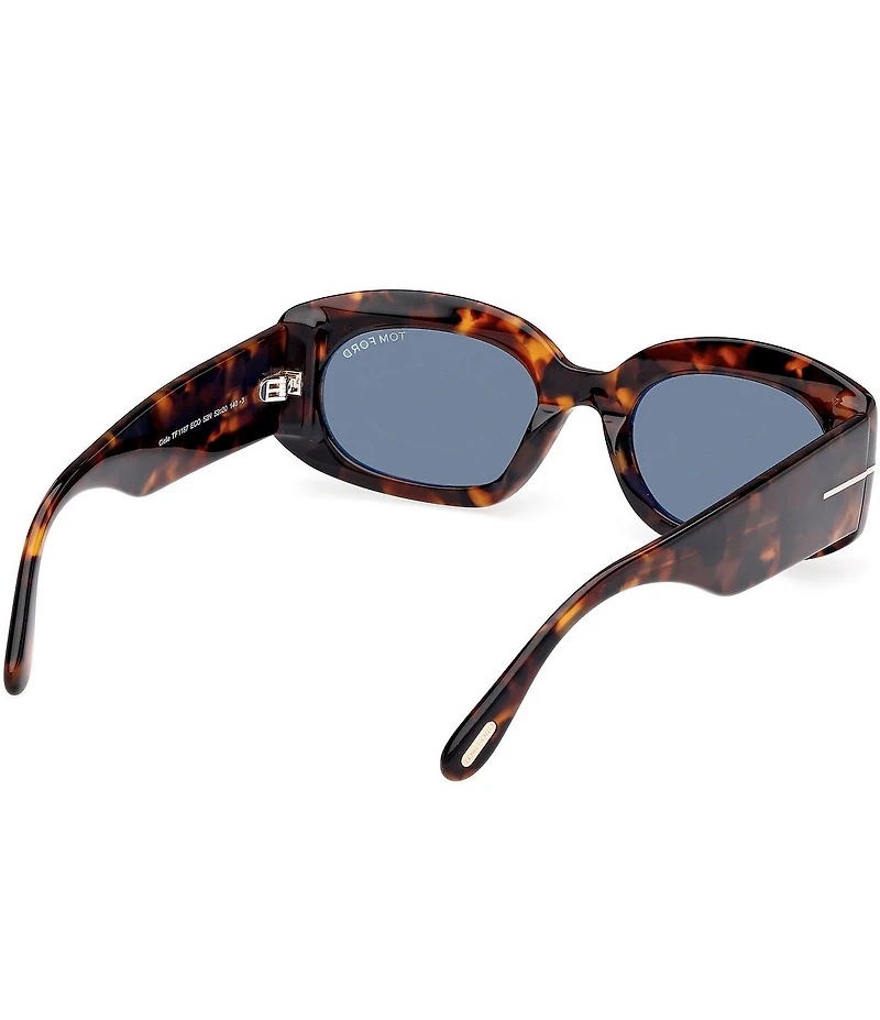 TOM FORD Women's Cielle 52mm Tortoise Frame Oval Sunglasses