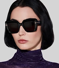 TOM FORD Women's Esme 50mm Square Sunglasses