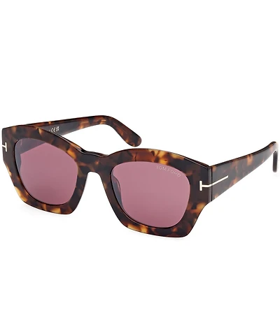 TOM FORD Women's Guilliana 52mm Tortoise Geometric Sunglasses