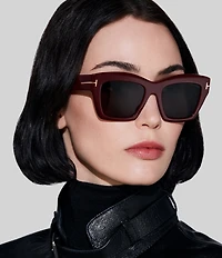 TOM FORD Women's Luna 52mm Butterfly Sunglasses