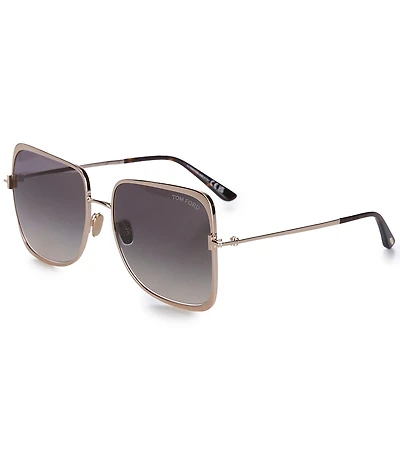 TOM FORD Women's Tara 57mm Square Sunglasses