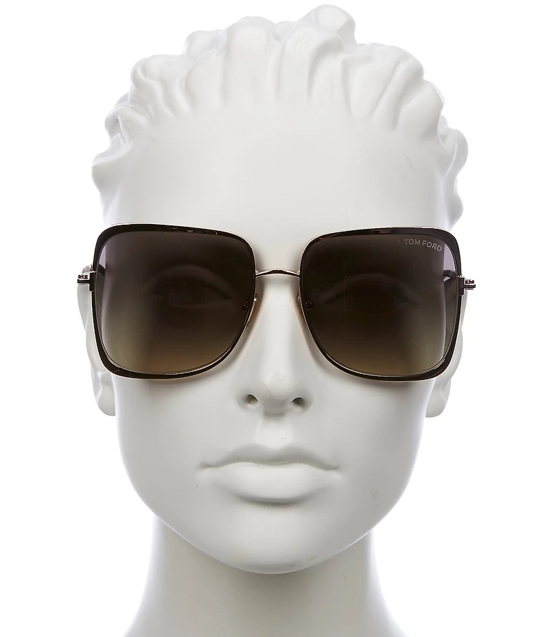 TOM FORD Women's Tara 57mm Square Sunglasses