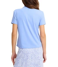 Tommy Bahama Abby IslandZone® Spread Collar Short Sleeve Polo Top