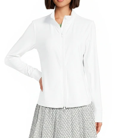 Tommy Bahama Abby Ribbed IslandZone® Mock Neck Long Thumb Hole Sleeve Full Zip Jacket