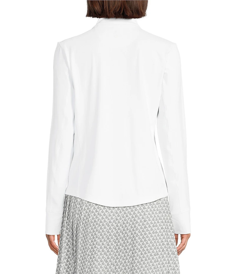 Tommy Bahama Abby Ribbed IslandZone® Mock Neck Long Thumb Hole Sleeve Full Zip Jacket