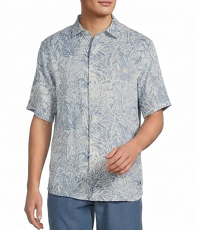 Tommy Bahama Antigo Vines Linen Short Sleeve Woven Shirt