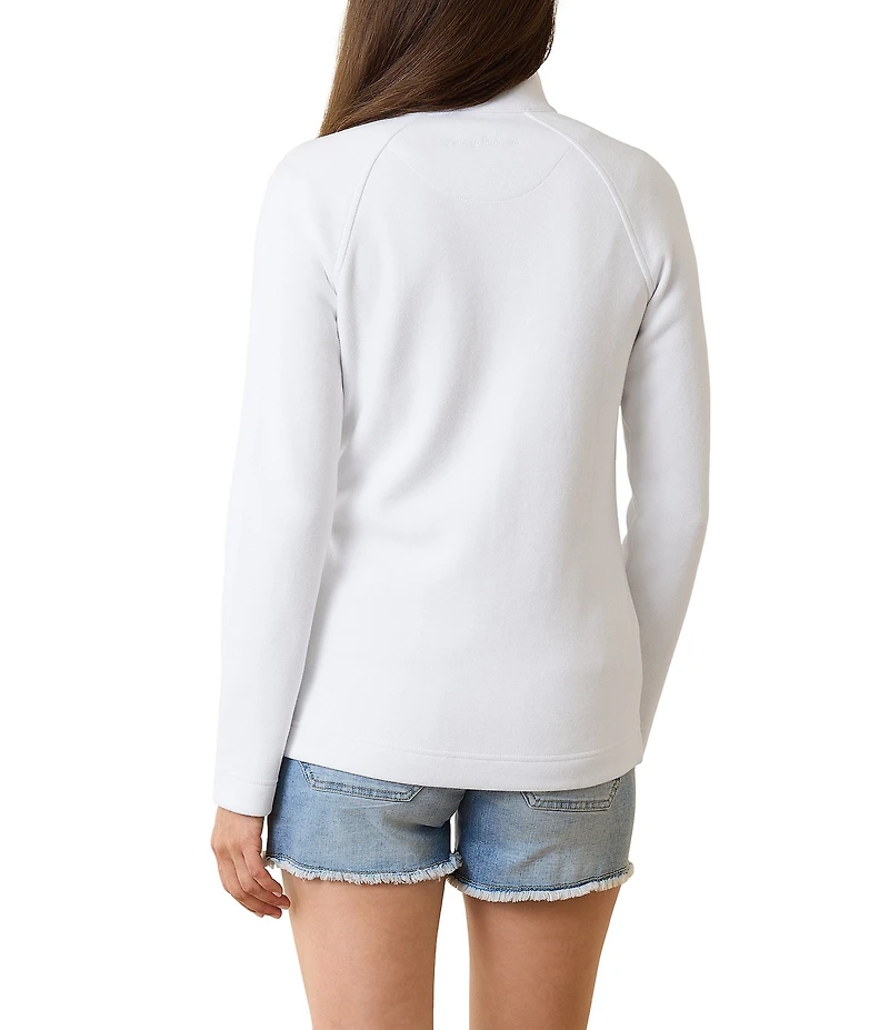Tommy Bahama Aruba Full Zip Stand Collar Long Sleeve Sweatshirt