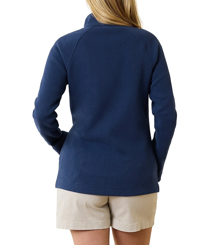 Tommy Bahama Aruba Full Zip Stand Collar Long Sleeve Sweatshirt