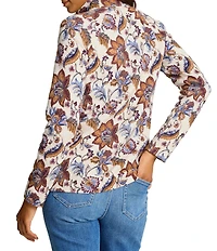 Tommy Bahama Aruba Mesa Shores Floral Print Stand Collar Long Sleeve Sweatshirt