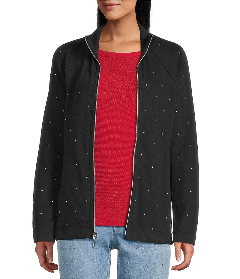 Tommy Bahama Aruba Rhinestone Embellished Full Zip Jacket