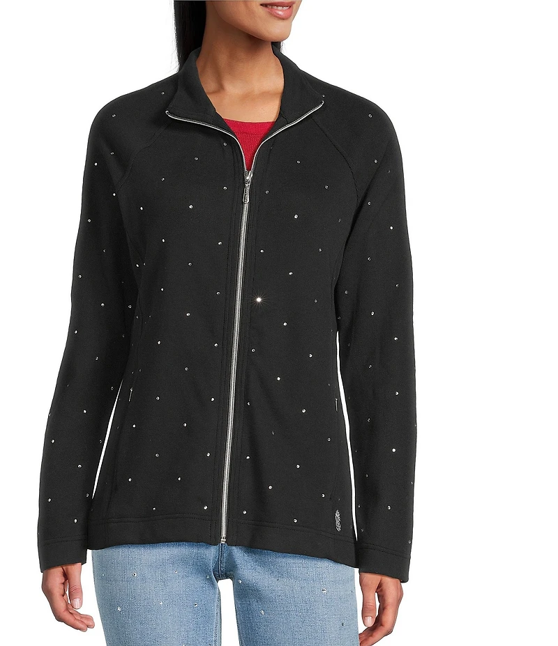 Tommy Bahama Aruba Rhinestone Embellished Full Zip Jacket