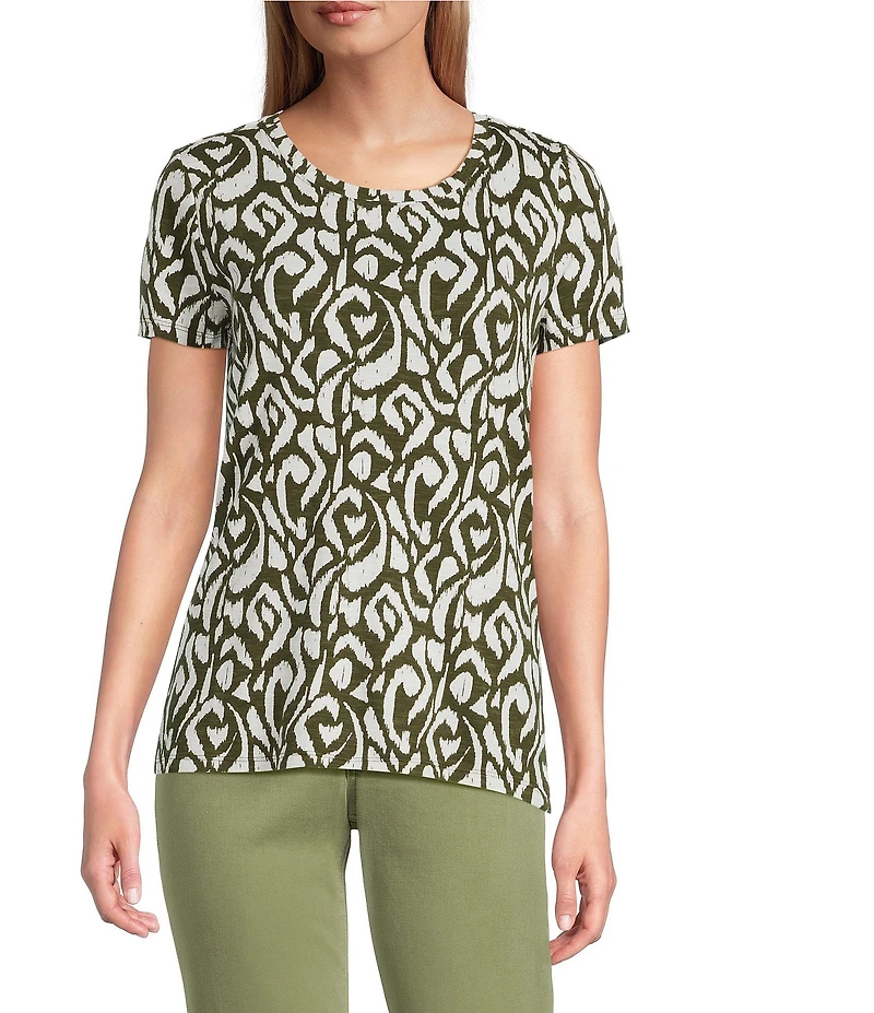 Tommy Bahama Ashby Isles Inlet Ikat Short Sleeve Crew Neck Top