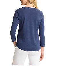 Tommy Bahama Ashby Isles Knit Scoop Neck 3/4 Sleeve T-Shirt