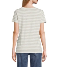 Tommy Bahama Ashby Isles Metallic Stripe Short Sleeve Shirt