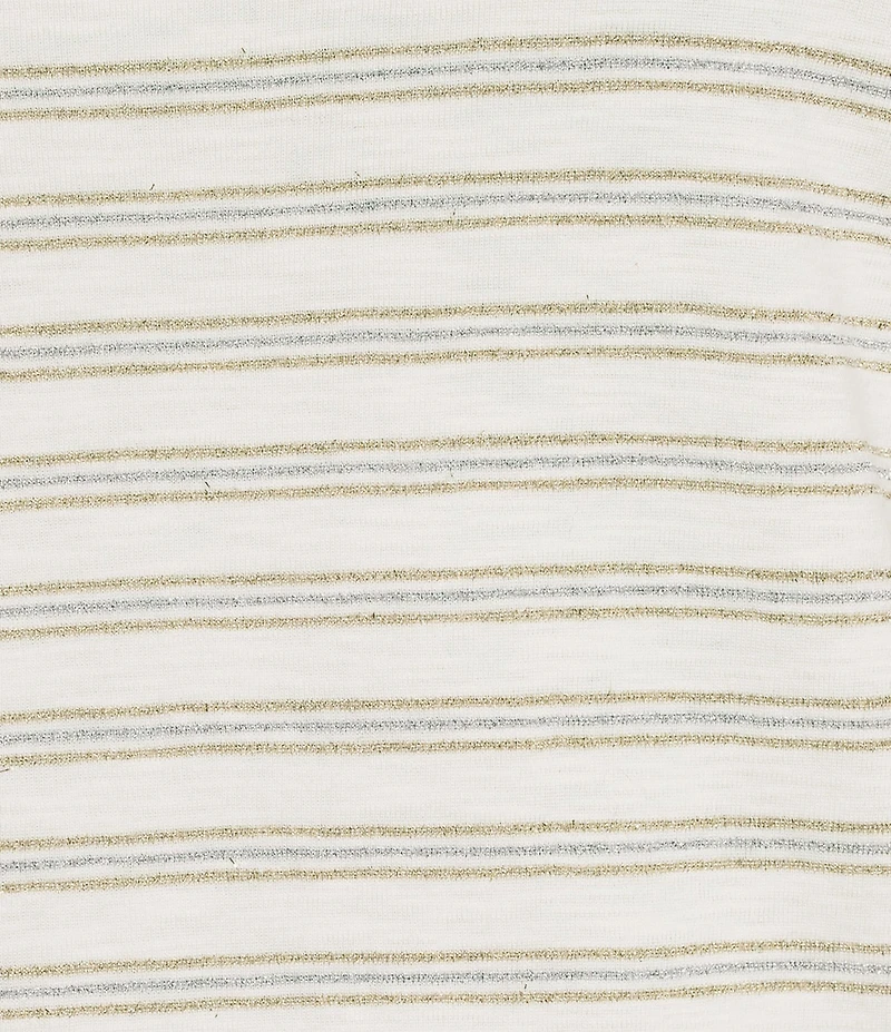 Tommy Bahama Ashby Isles Metallic Stripe Short Sleeve Shirt