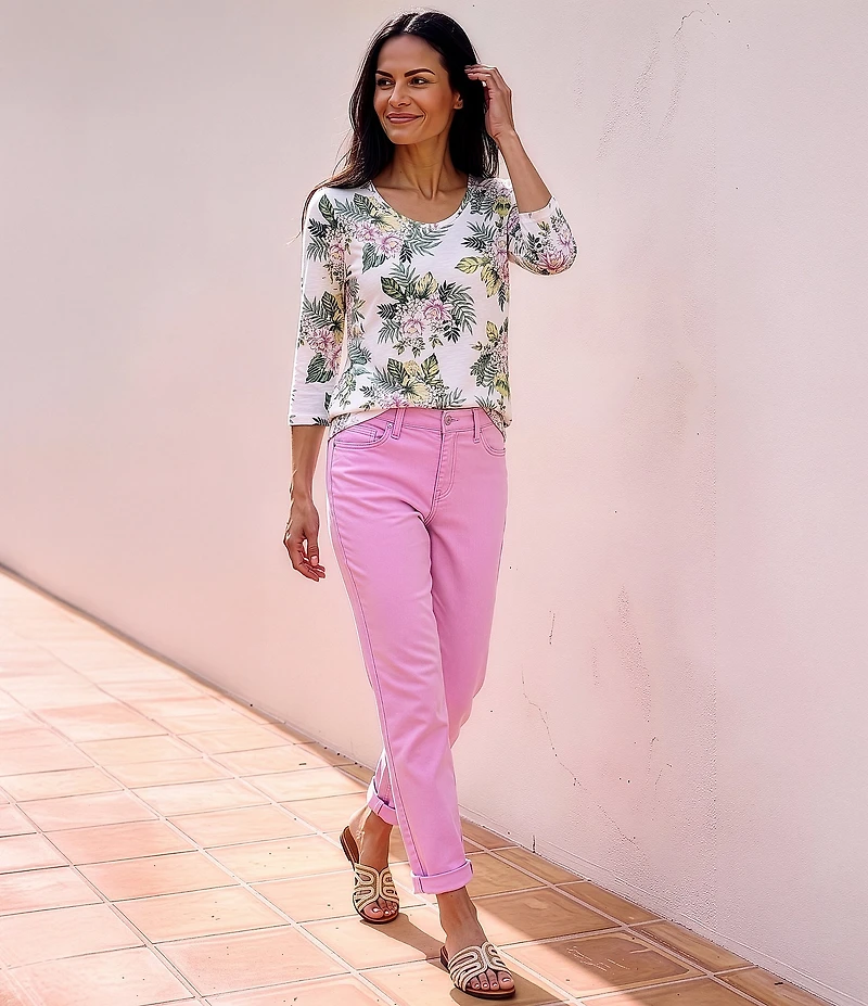 Tommy Bahama Ashby Isles Petal Of Luxury V-Neck 3/4 Sleeve Tee