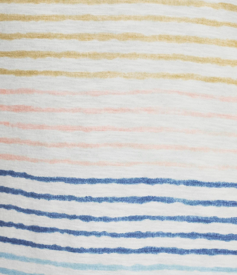 Tommy Bahama Ashby Isles Seabright Stripe Slub Ribbed Knit Crew Neck Short Sleeve Tee