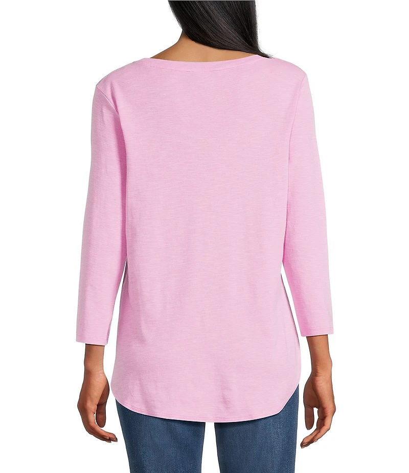 Tommy Bahama Ashby Isles Slub Rib V-Neck 3/4 Sleeve Tee