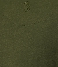 Tommy Bahama Ashby Isles Solid Stretch Jersey Johnny Collar V-Neck 3/4 Sleeve Fitted Top