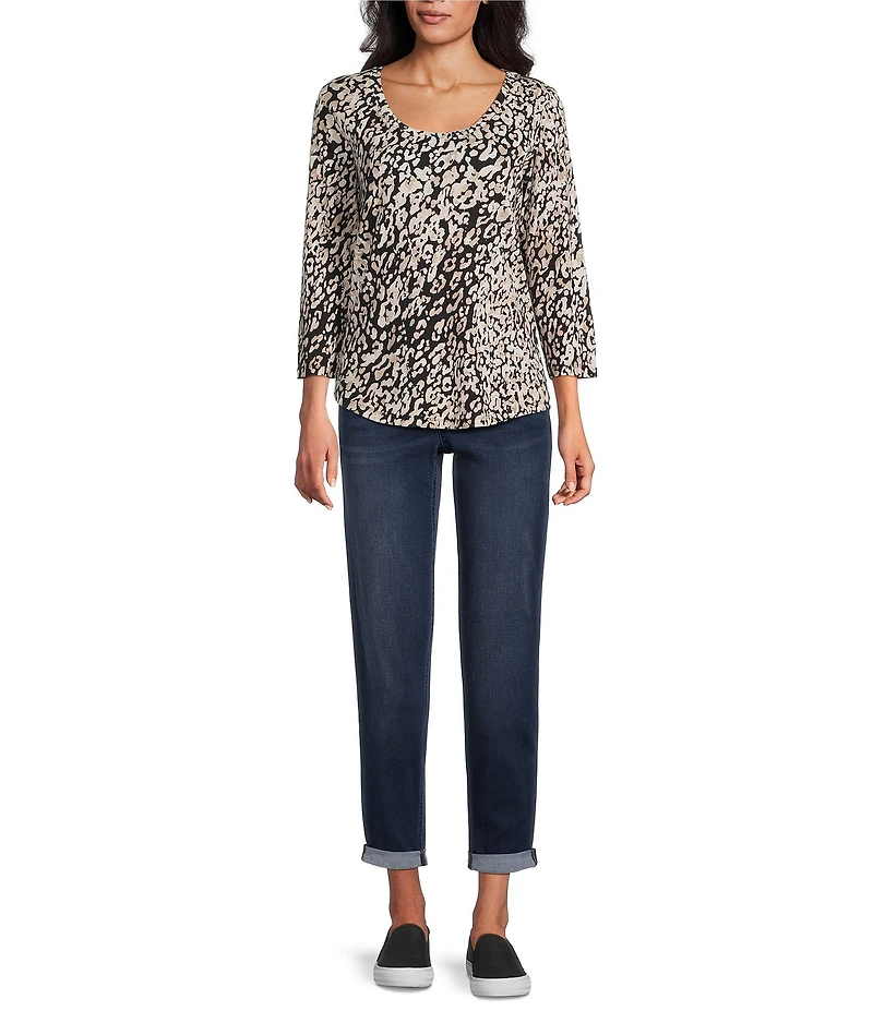 Tommy Bahama Ashby Isles Spotted Sea Scoop Neck 3/4 Sleeve Tee