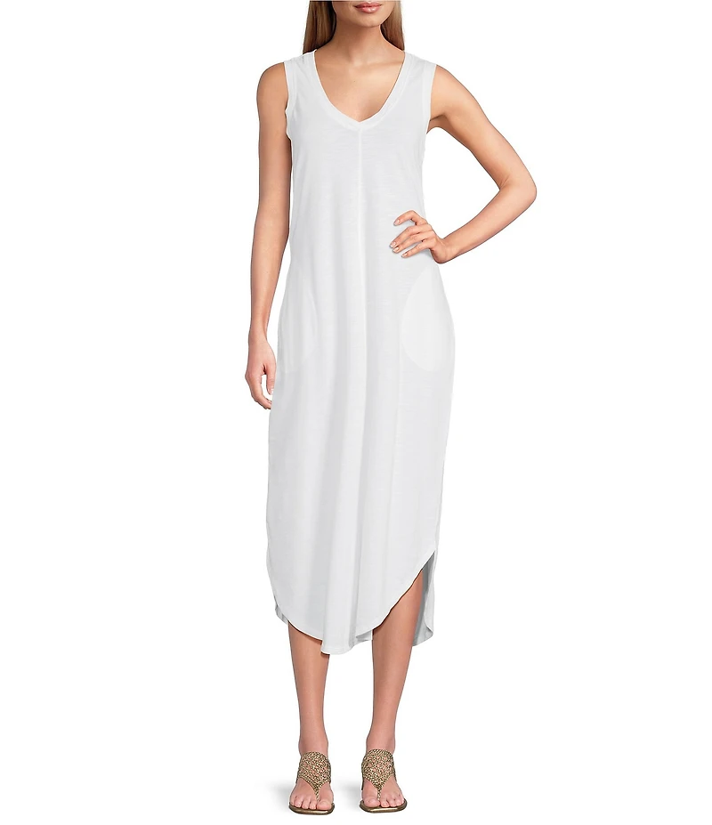 Tommy Bahama Ashby Isles V-Neck Sleeveless Midi Dress