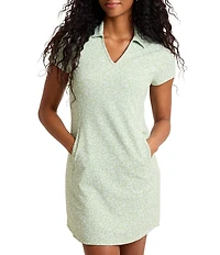 Tommy Bahama Aubrey Bahia Blooms IslandZone® Collared V-Neck Short Sleeve Shift Dress