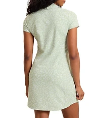 Tommy Bahama Aubrey Bahia Blooms IslandZone® Collared V-Neck Short Sleeve Shift Dress