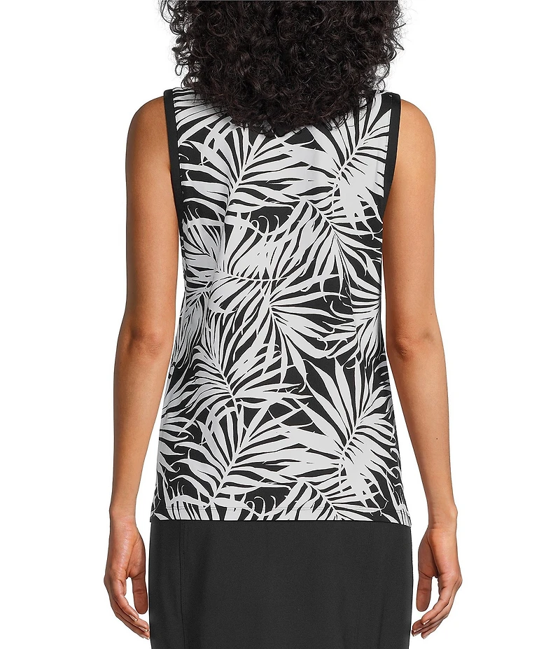 Tommy Bahama Aubrey Lorenzo IslandZone® Leaf Printed Peached Jersey Polo Collar Tank Top