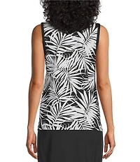 Tommy Bahama Aubrey Lorenzo IslandZone® Leaf Printed Peached Jersey Polo Collar Tank Top