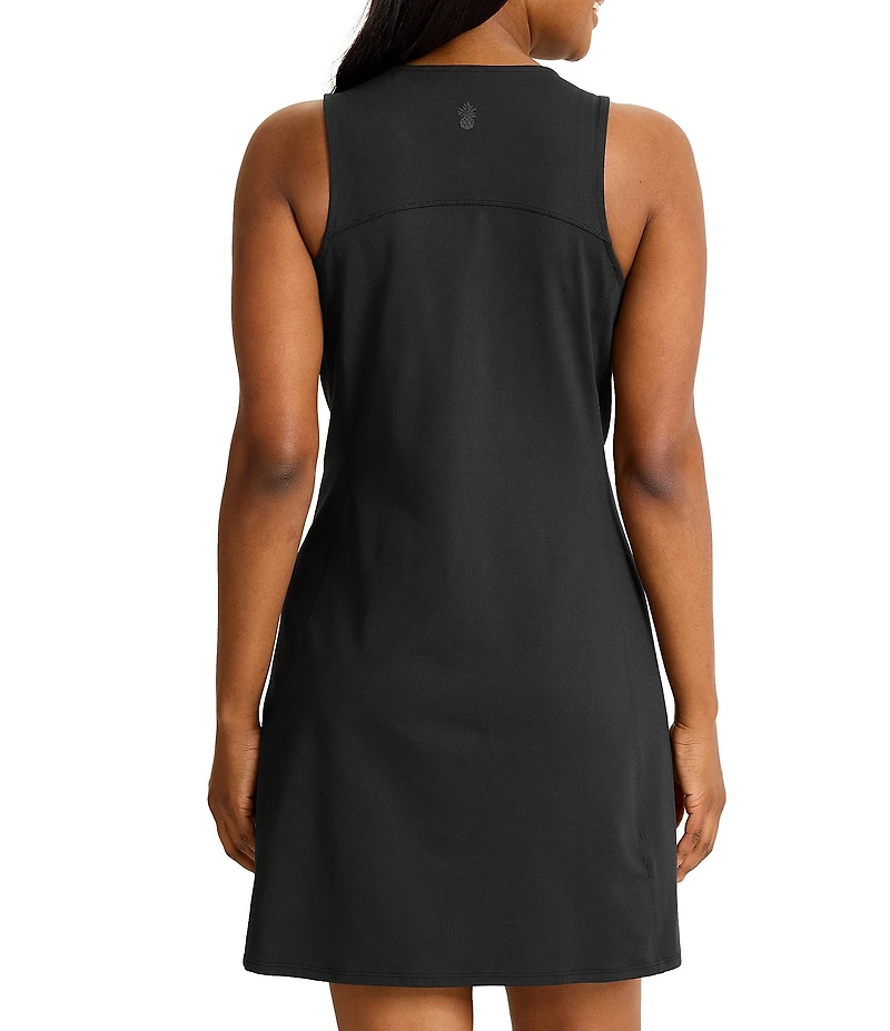 Tommy Bahama Aubrey UFP 50 Protection Crew Neck Sleeveless Mini Shirt Dress