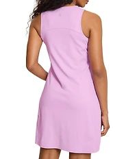 Tommy Bahama Aubrey UFP 50 Protection Crew Neck Sleeveless Mini Shirt Dress