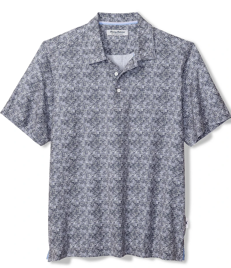 Tommy Bahama Bahama Coast Flora Tiles Short Sleeve Polo Shirt