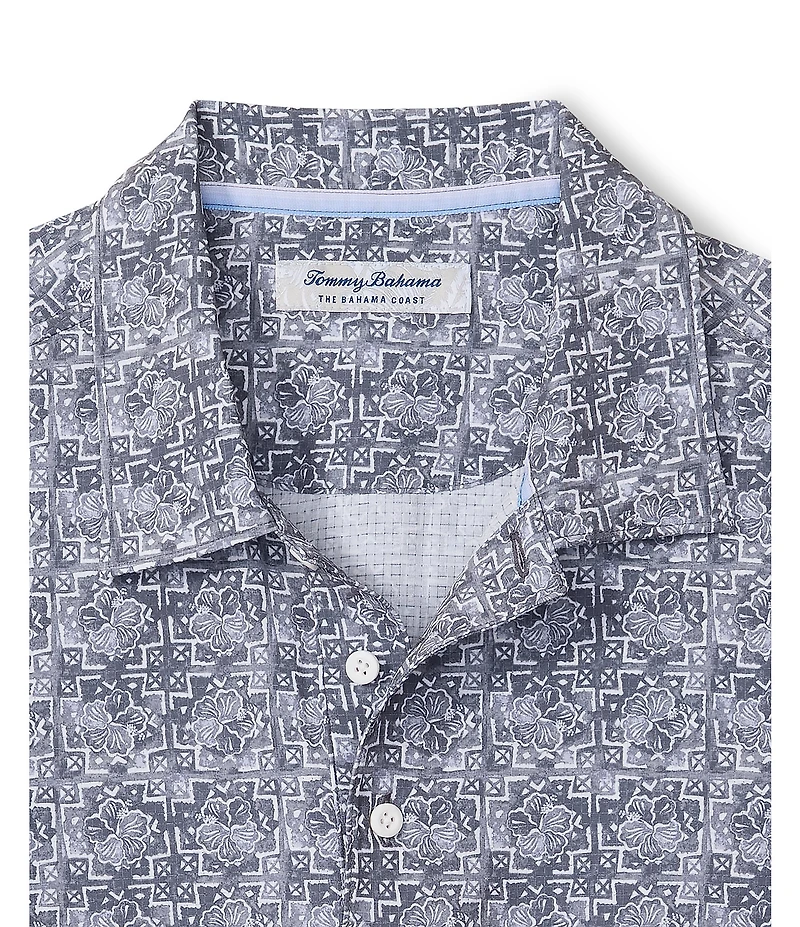 Tommy Bahama Bahama Coast Flora Tiles Short Sleeve Polo Shirt