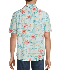 Tommy Bahama Bahama Coast Florida Fun Tropical Floral Short Sleeve Woven Shirt