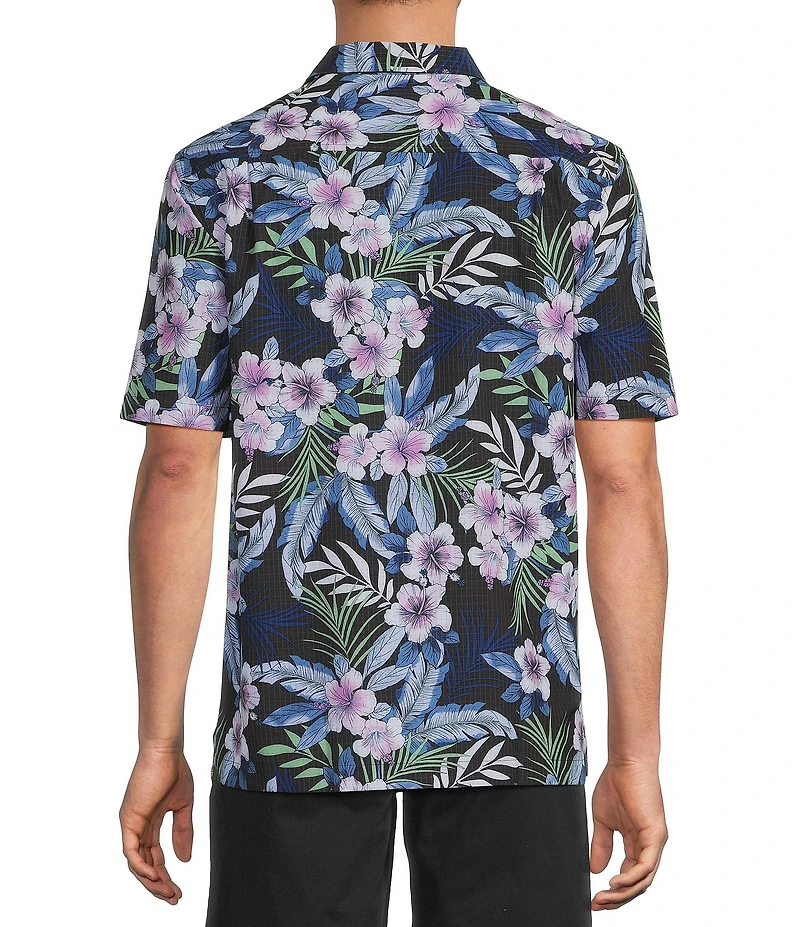Tommy Bahama Bahama Coast Midnight Flora Short Sleeve Woven Camp Shirt