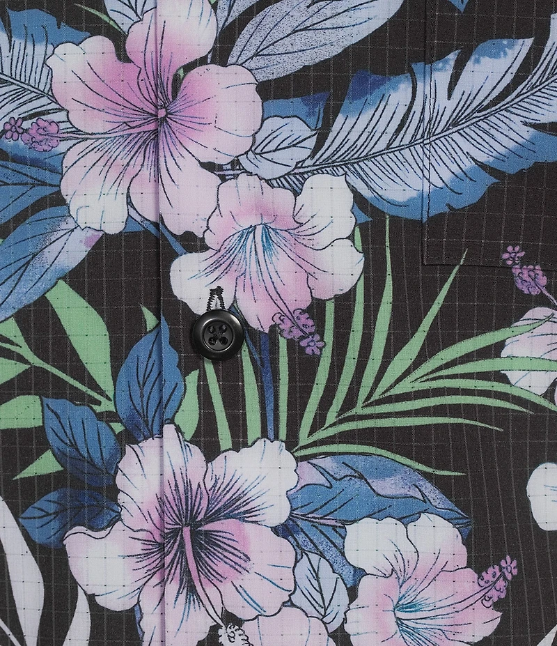 Tommy Bahama Bahama Coast Midnight Flora Short Sleeve Woven Camp Shirt