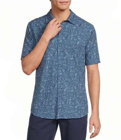 Tommy Bahama Bahama Coast Night Schooled Short Sleeve Woven Shirt