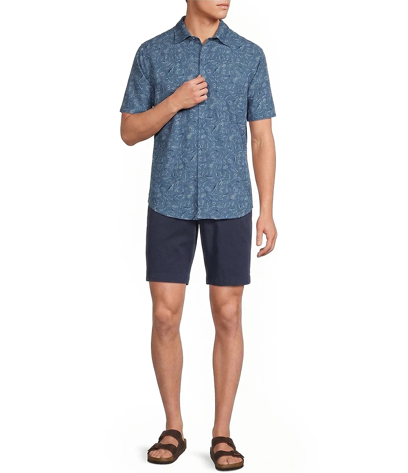 Tommy Bahama Bahama Coast Night Schooled Short Sleeve Woven Shirt
