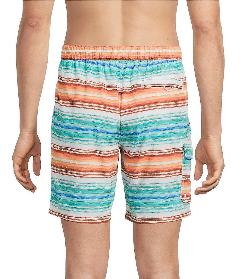 Tommy Bahama Baja Serape Stripe 8#double; Inseam Boardshorts